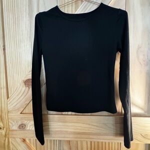 SHEIN Black Long Sleeve Tee